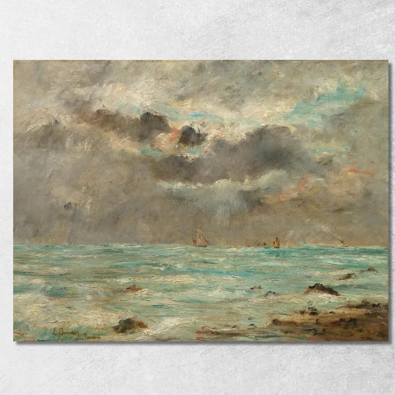 La Côte À Trouville Eugène Boudin