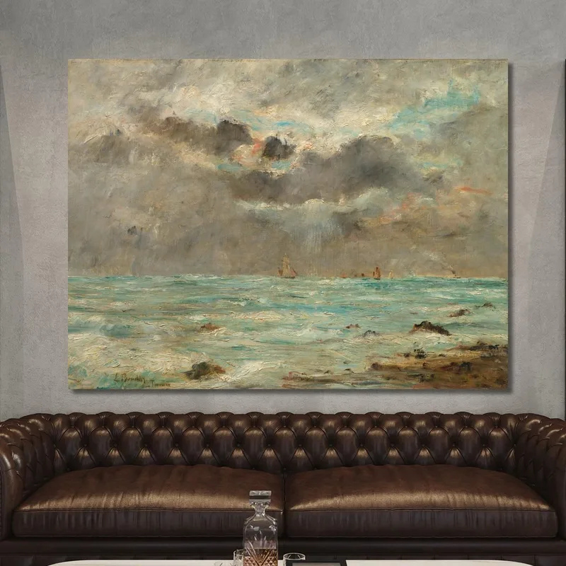 La Côte À Trouville Eugène Boudin