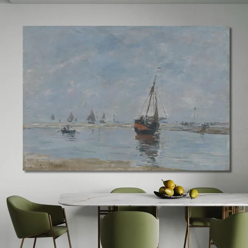 Trouville En Marea Baja Eugène Boudin