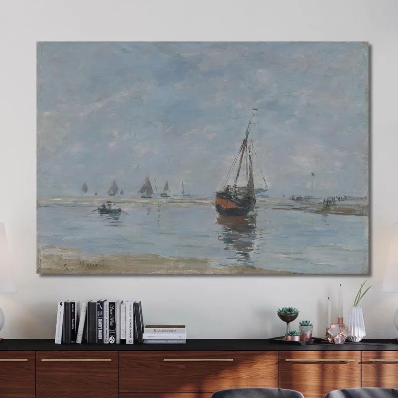 Trouville En Marea Baja Eugène Boudin