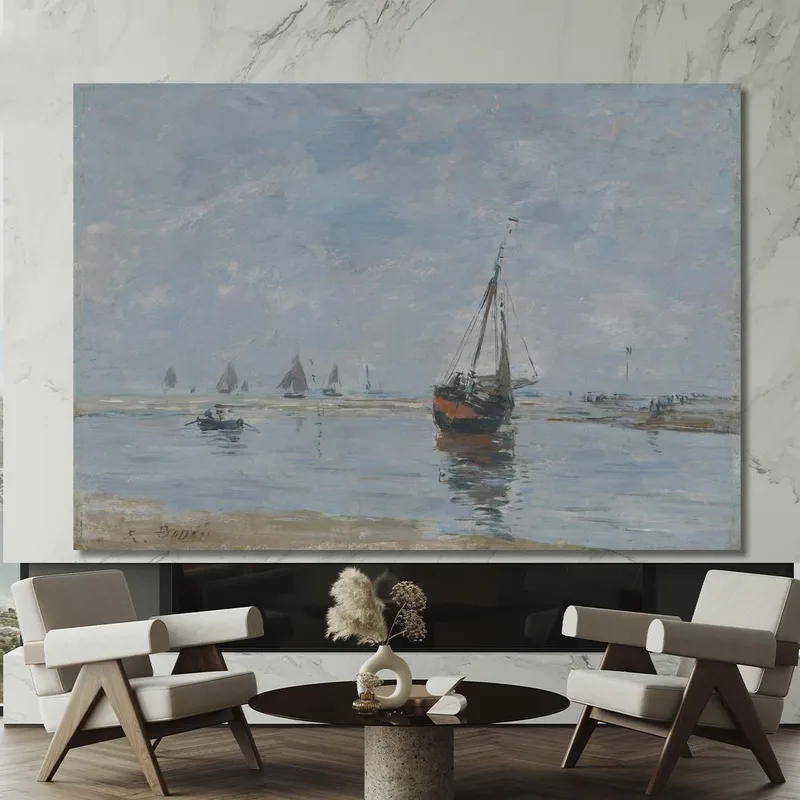 Trouville En Marea Baja Eugène Boudin