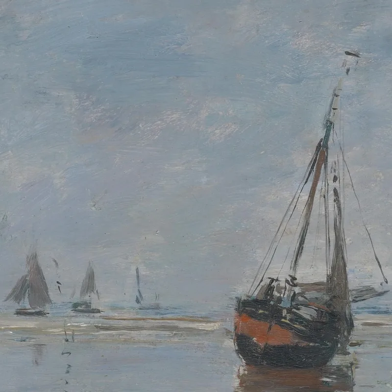 Trouville En Marea Baja Eugène Boudin
