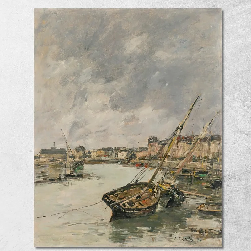 Trouville Le Port Marée Basse Eugène Boudin