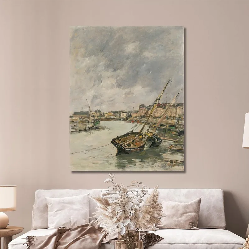 Trouville Le Port Marée Basse Eugène Boudin