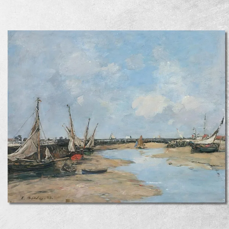 Trouville Les Jetées Marée Basse Eugène Boudin