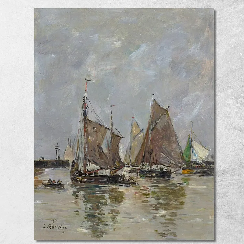 Trouville Auslaufen Der Sardinenfischer Eugène Boudin