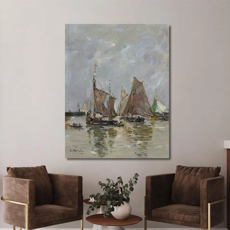 Trouville Auslaufen Der Sardinenfischer Eugène Boudin