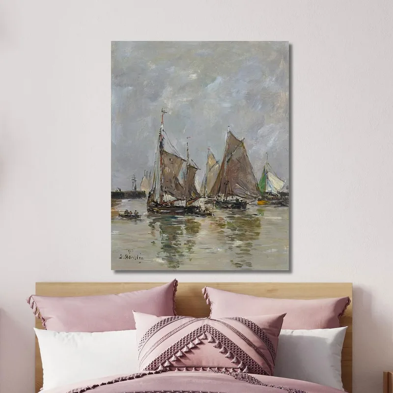 Trouville Auslaufen Der Sardinenfischer Eugène Boudin