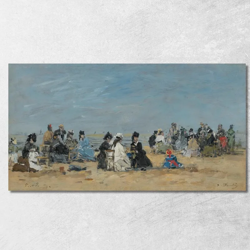 Trouville Scena Di Spiaggia Eugène Boudin
