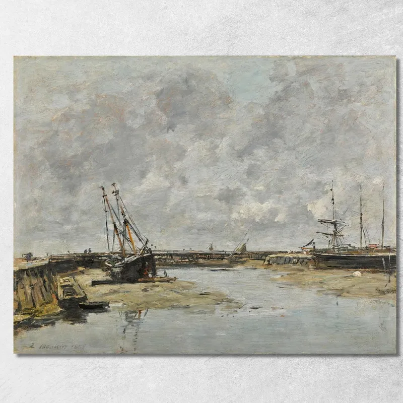 Trouville The Jetties Low Tide Eugène Boudin
