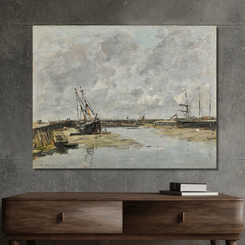 Trouville The Jetties Low Tide Eugène Boudin