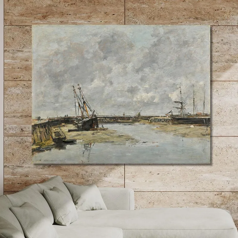 Trouville The Jetties Low Tide Eugène Boudin