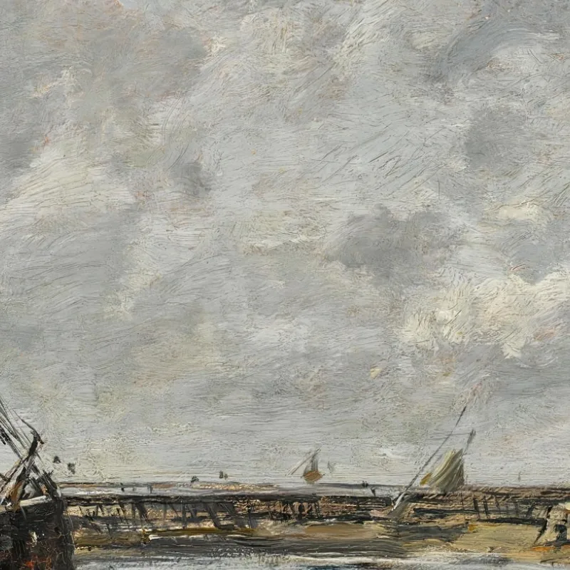 Trouville The Jetties Low Tide Eugène Boudin
