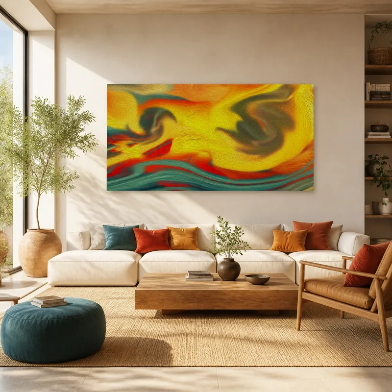 Stampa su canvas arte astratta colorata