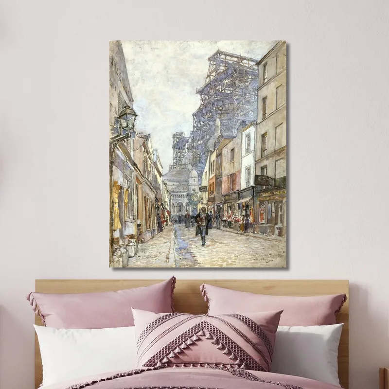 La Rue Du Chevalier-De-La-Barre Avec Le Sacre-Coeur En Construction Frédéric Houbron