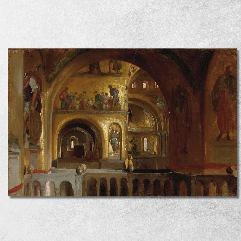 L'Interno Della Basilica Di San Marco, Venezia Frederic Leighton quadro stampa su tela