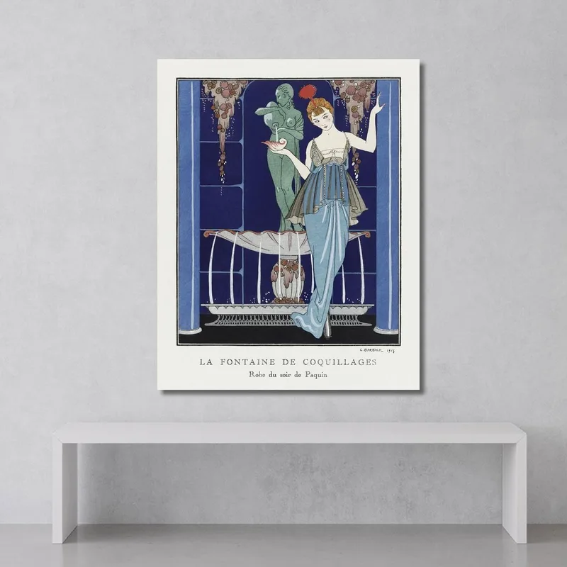 Das Shell Fountain Abendkleid Von Paquin George Barbier