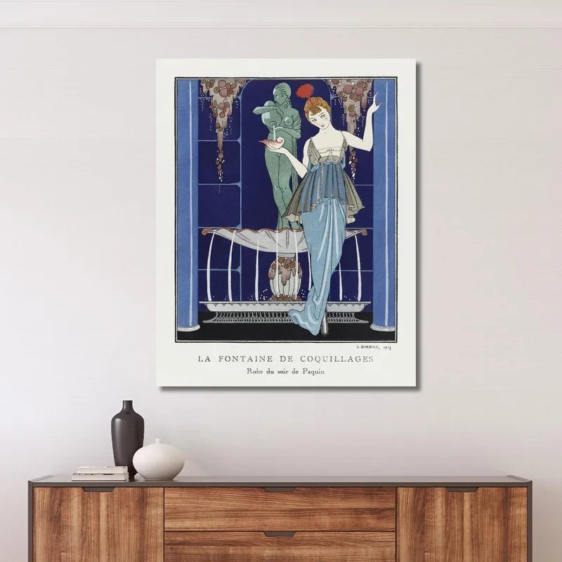 Das Shell Fountain Abendkleid Von Paquin George Barbier