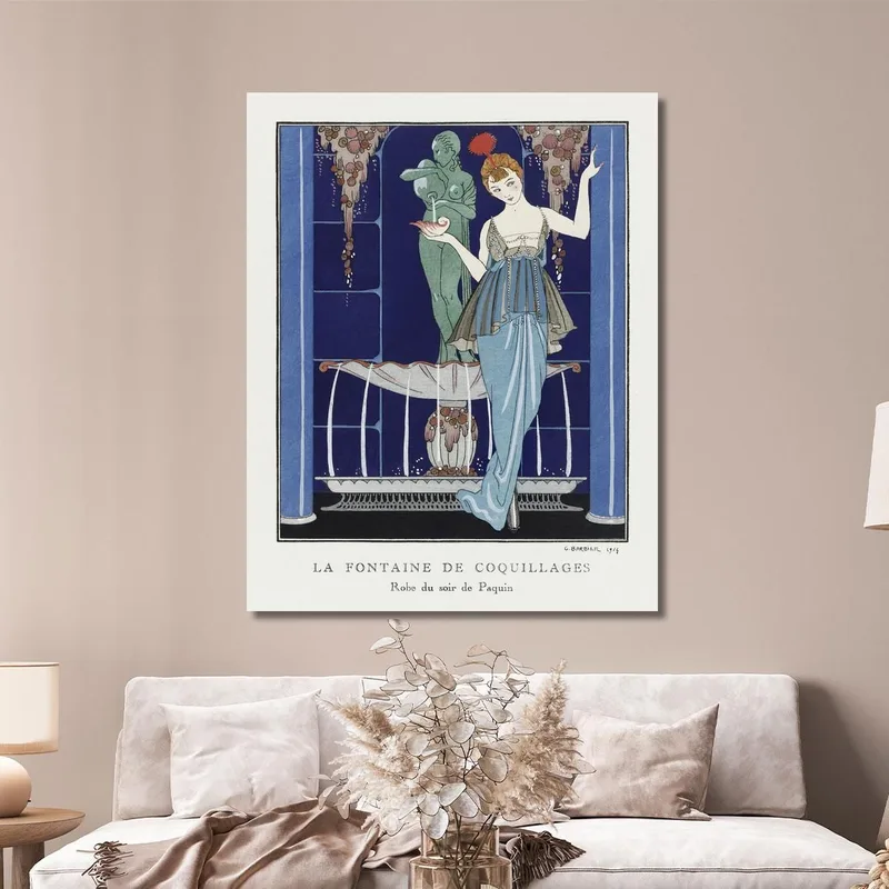 Das Shell Fountain Abendkleid Von Paquin George Barbier