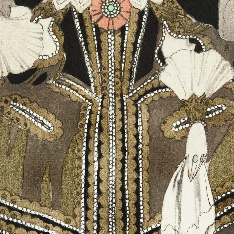 La Rosa Del Traje De Infanta De Valor De La Gazette Du Bon Ton. Arte- Modos Y Frivolitas No. 8 George Barbier