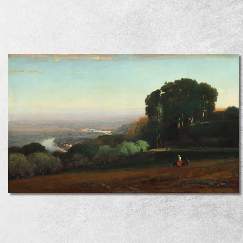Veduta Del Tevere Vicino A Perugia George Inness quadro stampa su tela