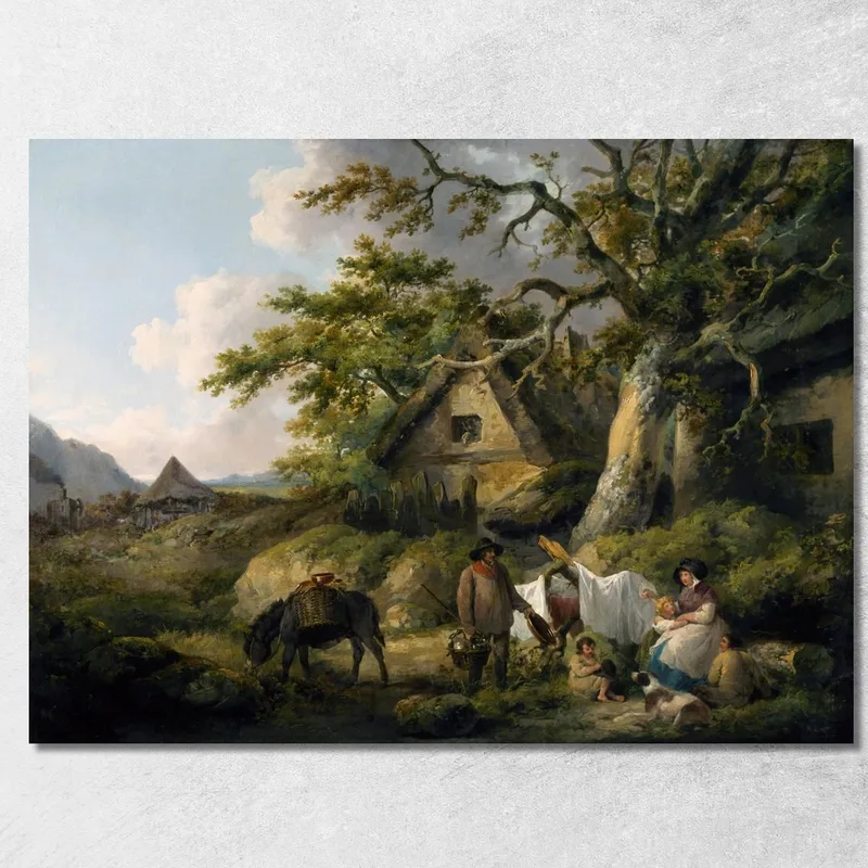 View At Enderby Leicestershire George Morland canvas print