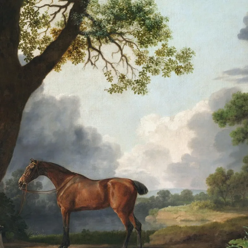 El Cazador Del Tercer Duque De Dorset Con Un Mozo De Cuadra Y Un Perro 1768 George Stubbs