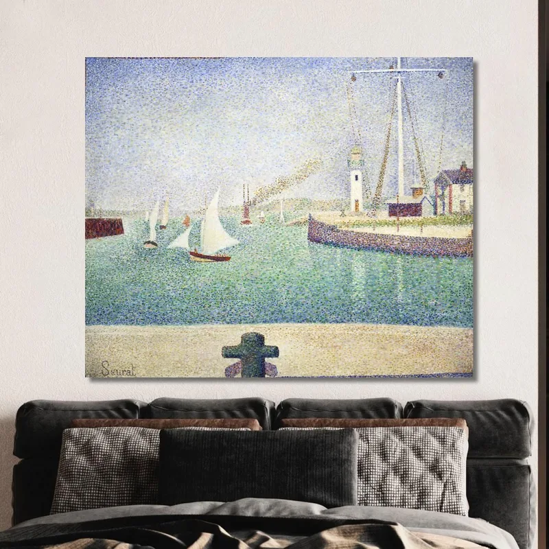 Entrance Of The Port Of Honfleur Georges Seurat
