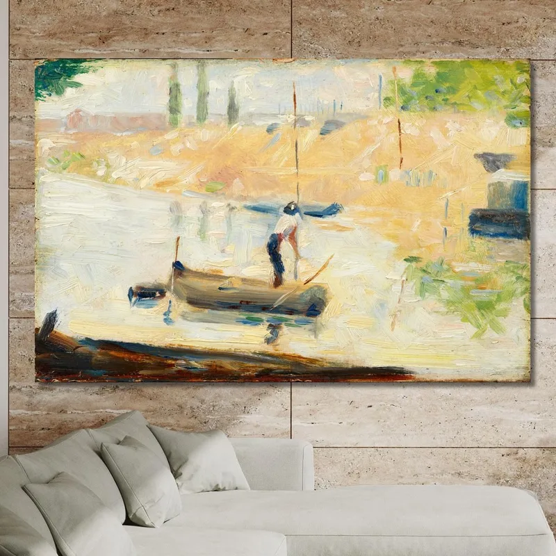 Mann In Einem Boot Georges Seurat