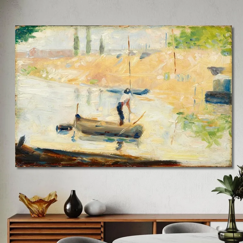 Mann In Einem Boot Georges Seurat