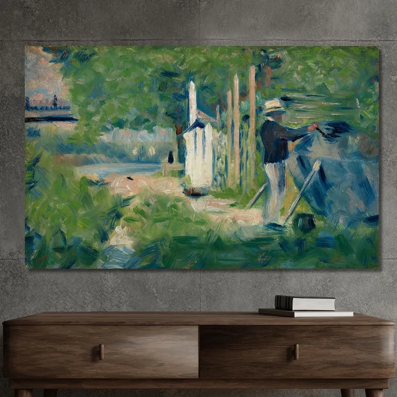 Hombre Pintando Un Barco Georges Seurat