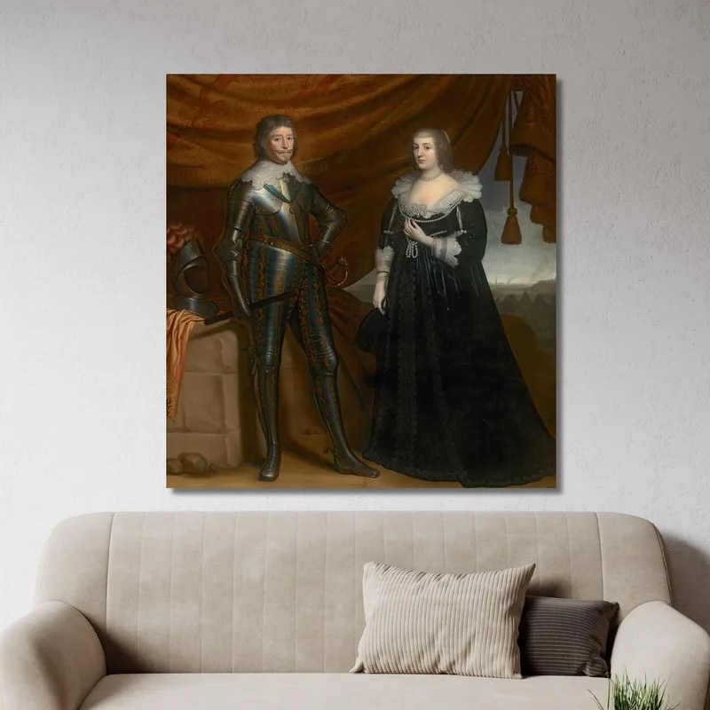 Doppio Ritratto Di Frederik Hendrik E Amalia Di Solms-Braunfels Gerard van Honthorst quadro stampa su tela