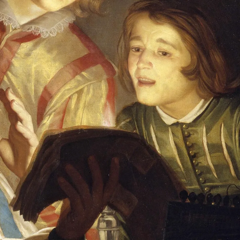 Gruppo Musicale A Lume Di Candela Gerard van Honthorst quadro stampa su tela