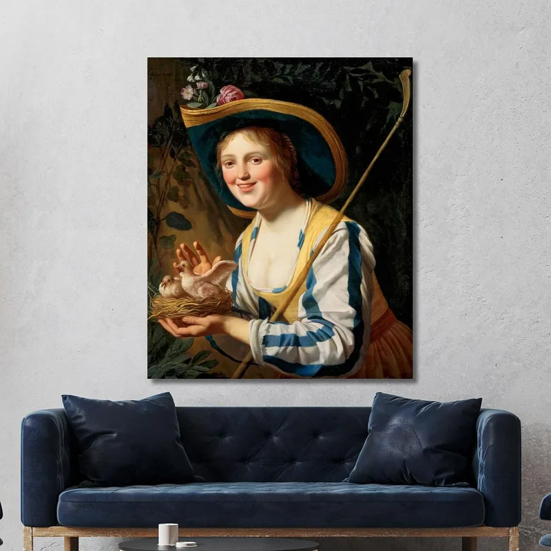 Pastorella Con I Piccioni Gerard van Honthorst