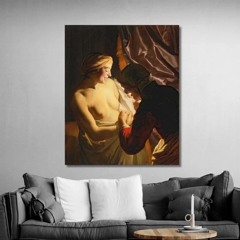 La Caccia Alle Pulci Gerard van Honthorst quadro stampa su tela
