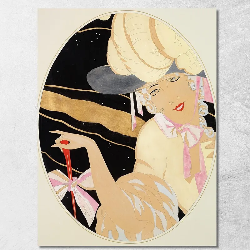 Elegante Frau Gerda Wegener drucken auf leinwand