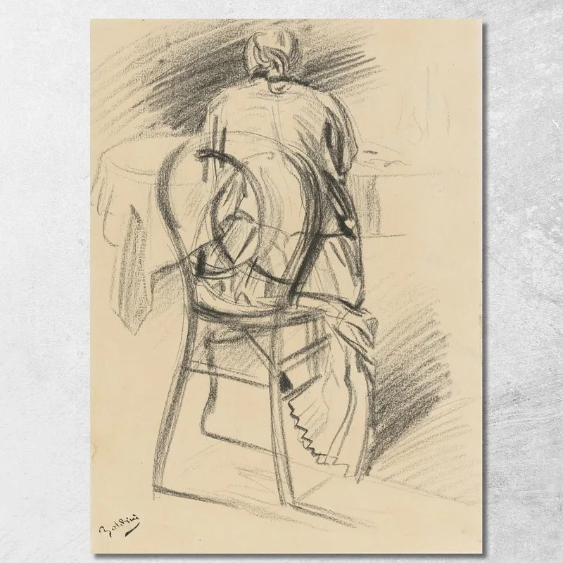 Eine Sitzende Frau Von Hinten Gesehen Giovanni Boldini