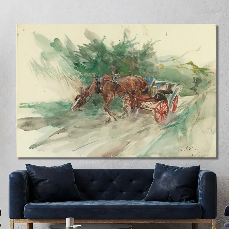 Cheval Et Calèche Giovanni Boldini