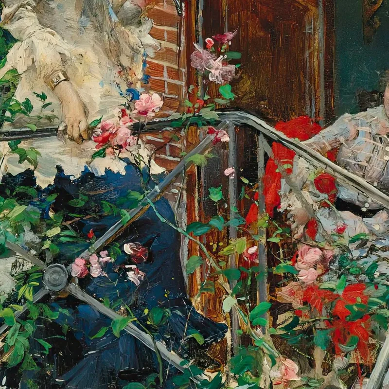 Sur La Terrasse Giovanni Boldini