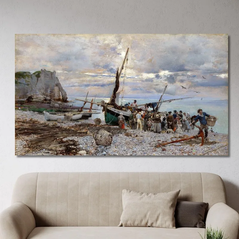 Rückkehr Der Fischerboote Étretat Giovanni Boldini