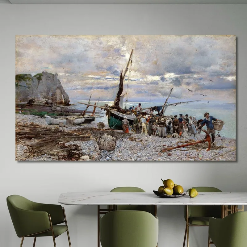 Rückkehr Der Fischerboote Étretat Giovanni Boldini
