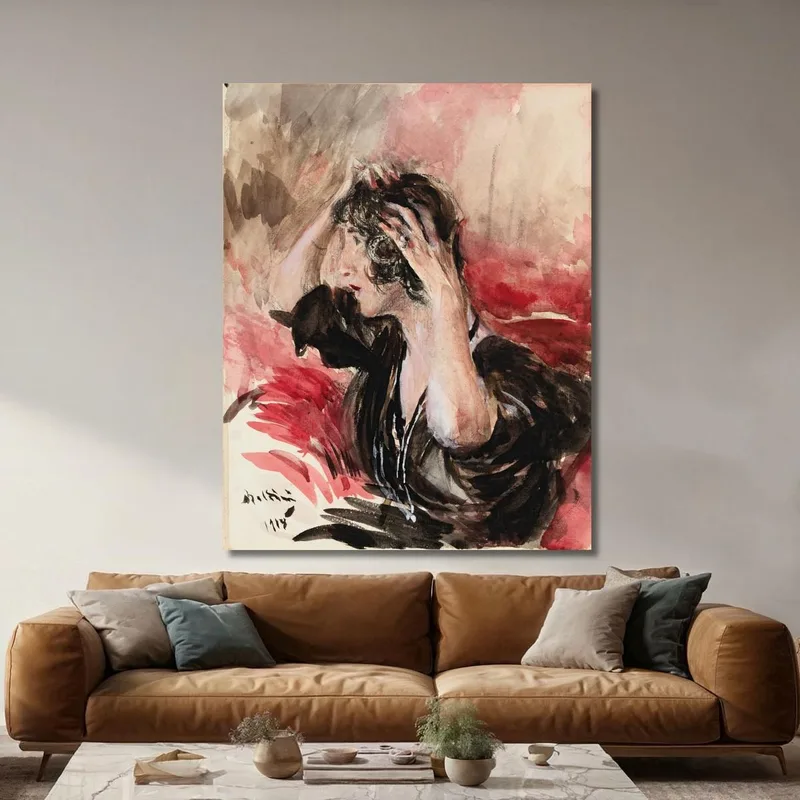 Frau Richtet Ihr Haar Giovanni Boldini
