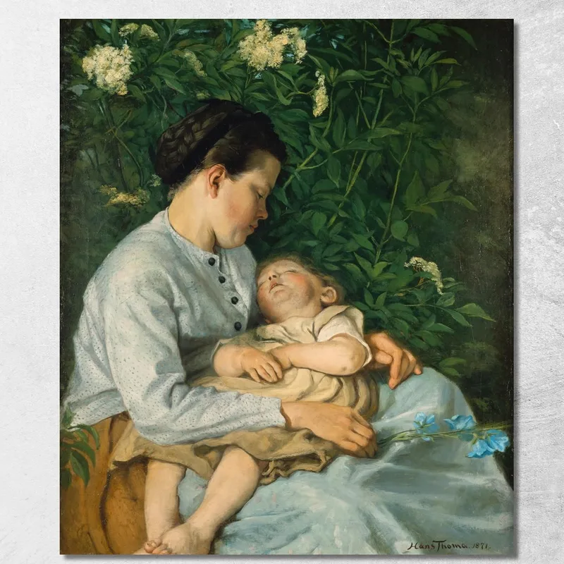 Under The Elder Bush Hans Thoma canvas print