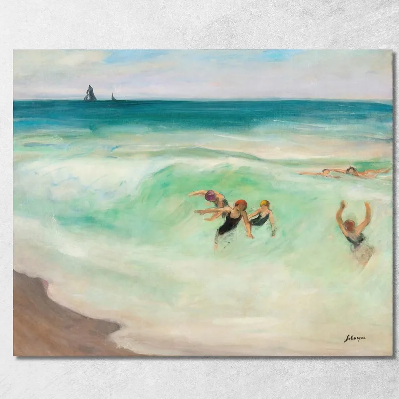 Baigneurs Dans La Vague Henri Lebasque