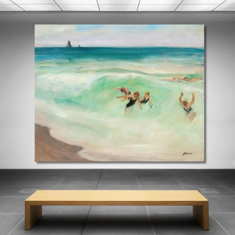 Baigneurs Dans La Vague Henri Lebasque