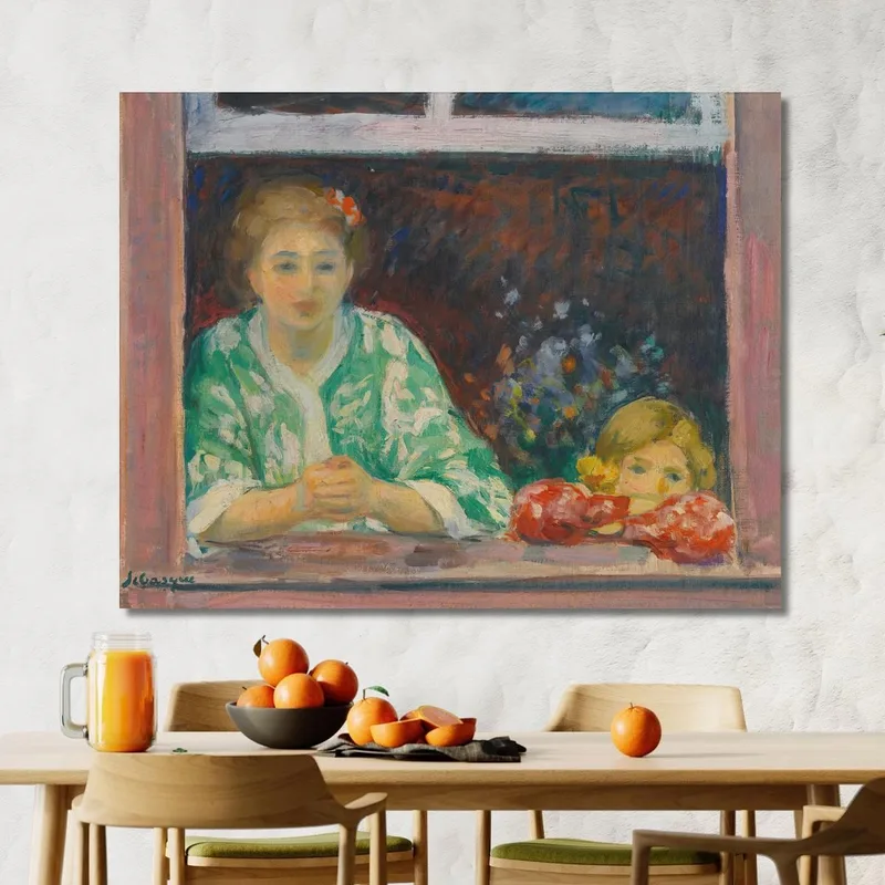 Femme Et Fillette À La Fenêtre Henri Lebasque