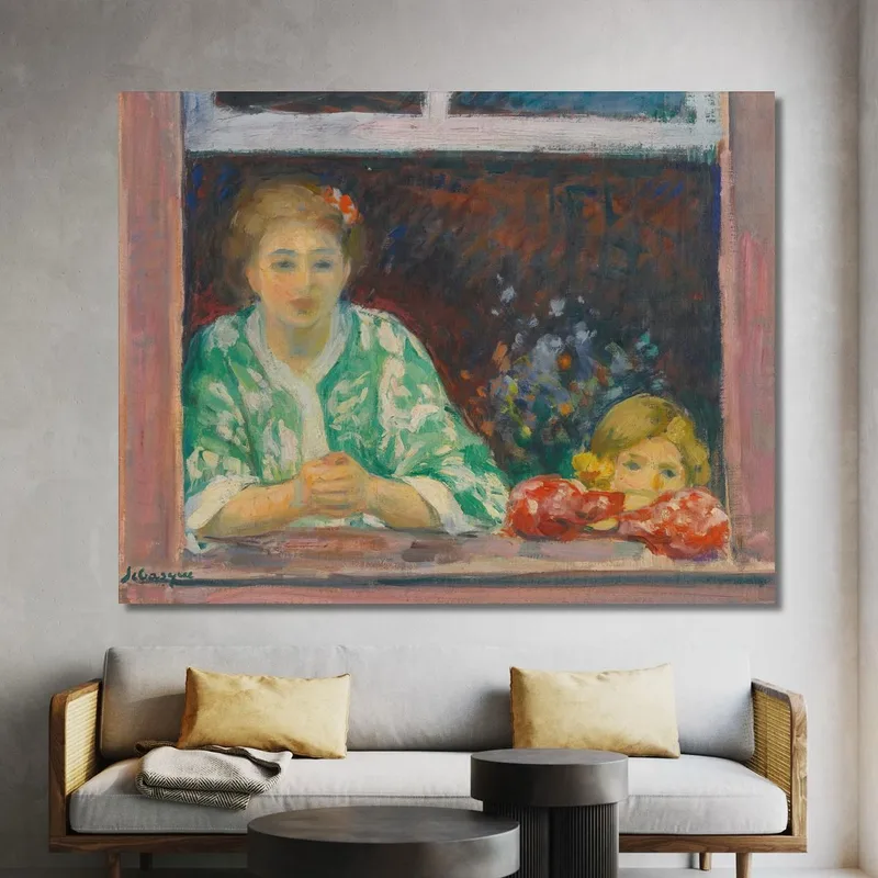 Femme Et Fillette À La Fenêtre Henri Lebasque