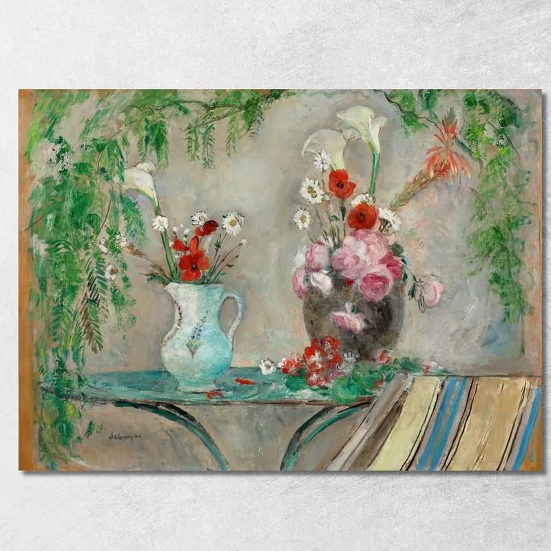 Fleurs Sur Une Table Sur Une Terrasse Henri Lebasque
