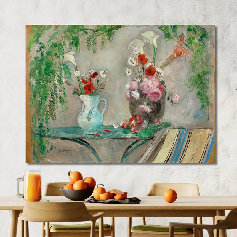 Fleurs Sur Une Table Sur Une Terrasse Henri Lebasque