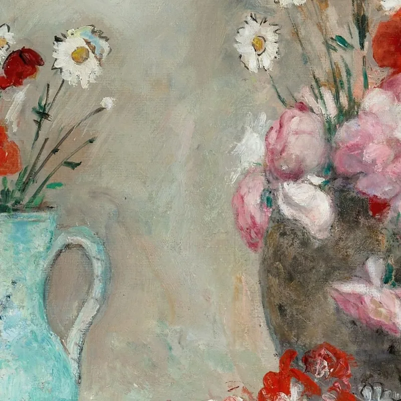 Fleurs Sur Une Table Sur Une Terrasse Henri Lebasque